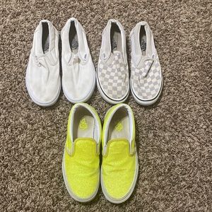 Vans Slip Ons Lot of 3 Pairs *Read Description!
